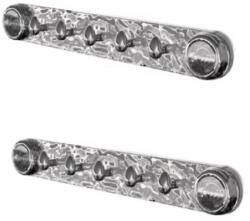quandes Set 2 bucati Ventuza rotativa din plastic Carlig ondulat fara perforare, 5 carlige Umerase pentru haine Ustensile reutilizabile, 40X 6X 3.2 CM