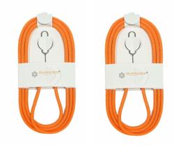 quandes Set 2 buc Cablu date USB-C-C 60W, 1M, orange woven, Compatibil cu iPhone17, 17 pro max, QUANDES®