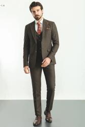 ELEGANCKI Melange Gombos Férfi Öltöny 46 5IA (8698562982951)