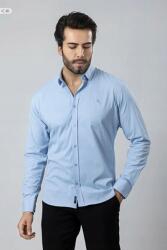 Sima Férfi Ing Casual Kék Elegáns M 5IA