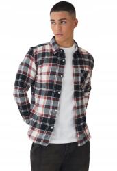 Boohooman Férfi Ing Casual Kockás Fekete Fehér Piros M Z3A (BMM95193-113-56)