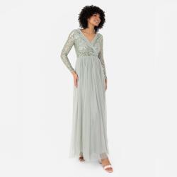 Maya Deluxe Ruha Elegáns Koktél Esküvő Maxi Zöld 40 7BA