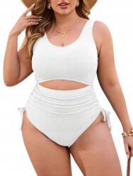 Shein Plus Size Egyes Darabos Fürdőruha Ekrü Egyszerű 46 1HA (SZ2412143581128599)