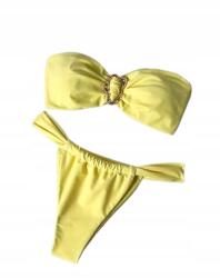 Shein Kétrészes Sárga Fürdőruha Bikini Jelmez Kerekekkel M 1KB