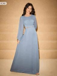 Shein Chiffon Ruha Hűvös Kék Hosszú Ujjú 166-170 1