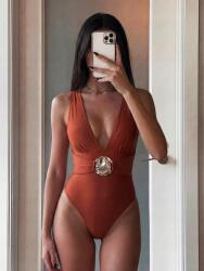 Shein Egyrészes Jelmez Csattal Barna M 1MA
