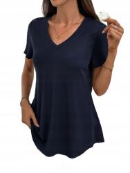 Shein Sötétkék Női Póló Casual Nyakkivágással XL 1MA