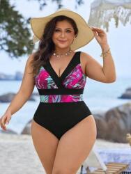Shein Plus Size Egyrészes Virágmintás Fürdőruha 52 1HN