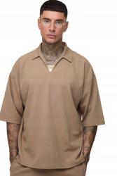 Boohooman Férfi Ing Casual Bézs Rövid Ujjú XL Z3A (CMM16263-167-36)