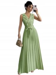 Shein Elegáns Ruha Pliszírozott Zöld Maxi 40/42 1DB