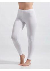 Sima Fehér Női Hosszú Pamut Leggings XL 5IA (beyaz tayt/beyaz)