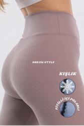 Sima Női Leggings Magas Derék Fitill Polár M 5IA (DS240340/GÜL KURUSU)