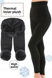 Fekete Bélelt Leggings Magas Derekú Plüss Anyaggal S/m 5IA (EMBAPELUŞ10/SIYAH)