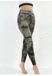  Magas Derekú Női Leggings Tie Dye Mintával Szürke M 5IA (2410-BATIK/HAKI)