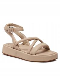 Clarks Alda Cross Bézs Lapos Sarkú Bőr Szandál 39, 5 J0F