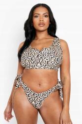 Boohoo IC84305 Boohoo Kötött Bikinialsó Állatmintás Plus Size (20) 54