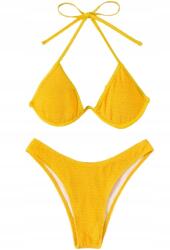 Shein Sárga Kétrészes Fürdőruha Bikini Merevítőkkel L 1HA