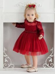 Shein Piros Csipkés Tüll Ruha Kislánynak 62-68cm 1DB