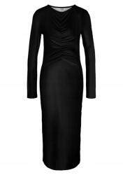 Noisy May Fekete Hosszú Ruha Elegáns Fodros Hosszú Ujjú S 5GA (27031441/Black)