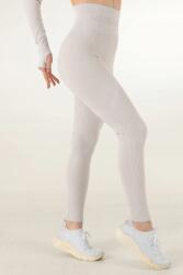 Sima Bézs Leggings Magas Derekú, Bordázott Xs/s 5IA (002-T16381/BEJ)