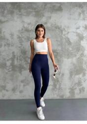 Sima Női Leggings Magas Derék Sötétkék M 5IA (TGMBTK458596321/Lacivert)