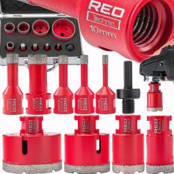 Red Technic 9 db-os Lyukasztó készlet Csipke 6-68 mm Gyémánt lyukasztó adapter Hex M14 (RTZOD0046)
