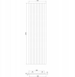 Mexen Lam-B, akusztikus fali lécek 275 × 30 cm, Hdf lap 4 mm (S100-275307-3015-016)
