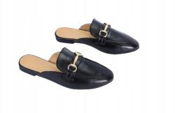 Shein Elegáns Fekete Flip-flop Papucs Fém Díszítéssel 39, 5 1HA