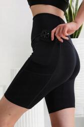  Fekete Női Biker Leggings Magas Derék Zsebbel M 5IA (BNG-226031/Lacivert)
