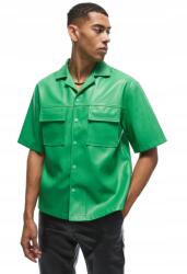 Boohooman Zöld Casual Férfi Rövid Ujjú Ing XL Z3A (BMM89131-320-36)