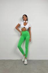 Sima Leggings Magas Derék Neon Zöld 40 5IA (23S04002-1005/görseldeki gibidir)