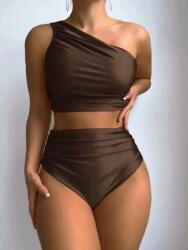 Shein Sima Felső Bikini Melltartó Egykaros Barna S 1MA