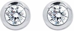White & Black Bouton gyémánt fülbevaló - betűzős - 3, 0mm (AU14991)