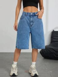 Shein Farmer Bermuda Rövidnadrág Magas Derékkal L 1MA