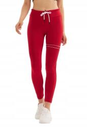 Sima Női Leggings Magas Derék Piros Lámpákkal M 5IA (22676/KIRMIZI)