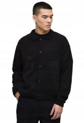 Boohooman Fekete Casual Férfi Ing Hosszú Ujjú Gombokkal M Z3A (CMM01030-105-56)