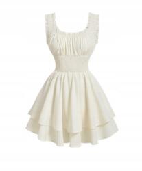 Shein Ruha Elegáns Esküvői Ekrü Bő Szabású Mini 40/42 Lwj
