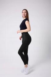 Sima Fekete Varrás Nélküli Leggings Magas Derékkal S 5IA (Mistirik-T-Jakrl-01X/Siyah)