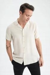 DeFacto Férfi Ing Casual Bézs Rövid Ujjú Viscon-nylon XL 5HA (V8406AZ22SM)