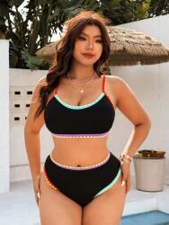 Shein Plus Size Fekete Kétrészes Fürdőruha 48 1MA