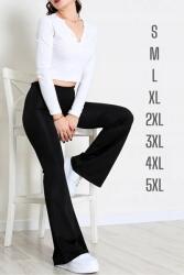  Fekete Hosszú Leggings Bő Szabású Sima M 5IA (DV540128/Siyah)