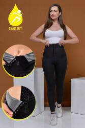  Fekete Magas Derék Leggings XXL 5IA Hímzéssel (GOKSAM3441545518/siyah)