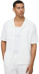 Boohooman Fehér Férfi Ing Casual Rövid Ujjú Gallér M Z3A (CMM16229-173-56)