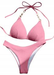 Shein Rózsaszín Kétrészes Fürdőruha Bikini Gyöngyökkel XL 1JA
