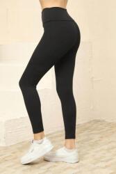 Sima Női Leggings Magas Derék Fekete Elasztikus M 5IA (Aldyoo_1818/Siyah)