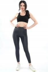 Sima Fekete Leggings Magas Derék Fényes Hatás L 5IA (nks16/SIYAH)