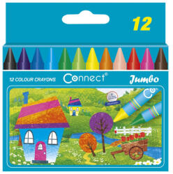 Connect Zsírkréta CONNECT Jumbo, 12db-os készlet, 11mm-es átmérő (000003471) - nyomtass-olcson