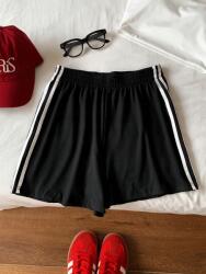 Shein Fekete Sport Rövidnadrág Pántokkal Az Oldalán Nyári Xs 1MA