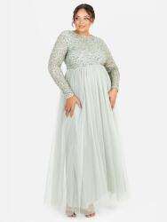 Maya Deluxe Ruha Elegáns Zöld Hosszú Ujjú Női 44 7AA