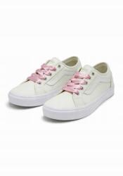 Vans Krémszínű Bőr Női Tornacipő Rózsaszín Szalagokkal 40 6GA